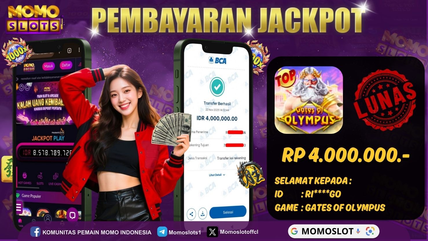 MOMOSLOTS JACKPOT SLOT GATES OF OLYMPUS